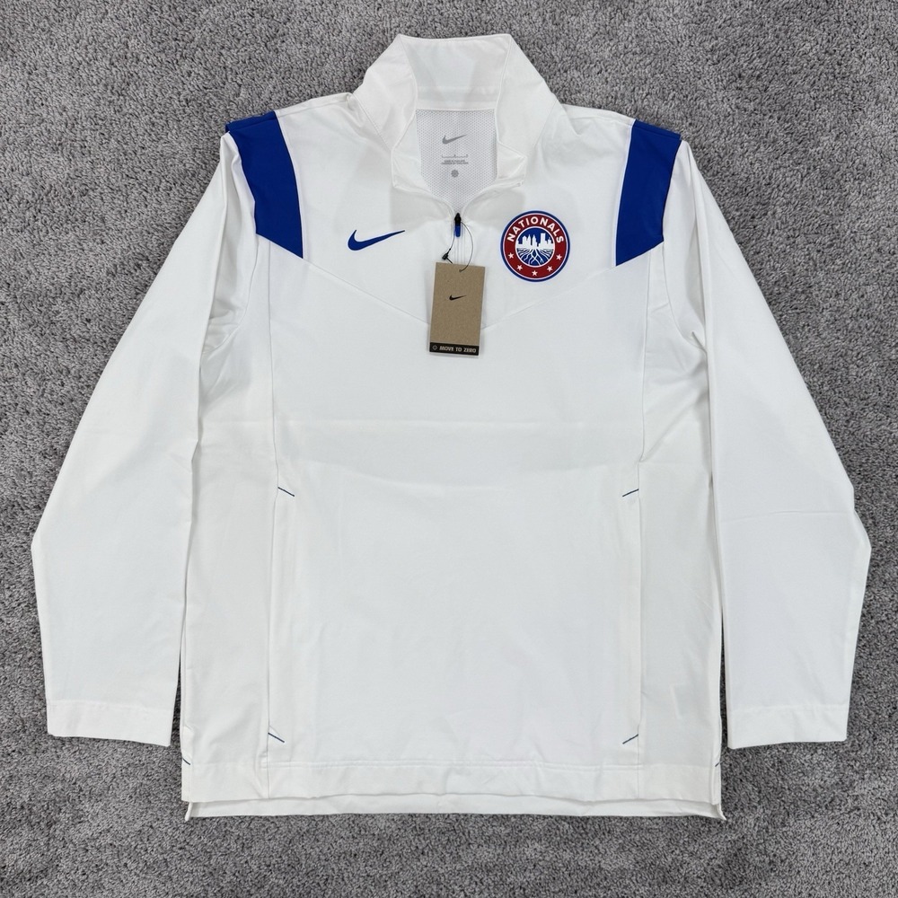 Nike On‎ Field Coaches 1/4 Zip Jacket Men NWT L White Move To Zero Soccer